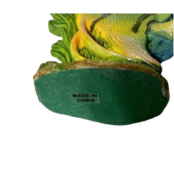 Vintage Fish Swimming Clock Bubbles And Seagrass Blue Reef Battery Operated Mini - Picture 7 of 7